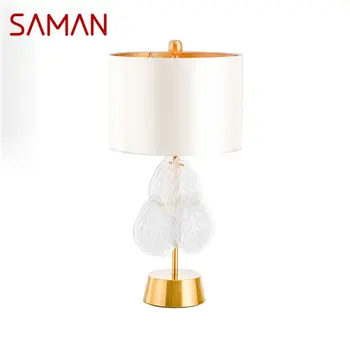 Moderna jednostavna lampe SAMAN s prekidač za kratka svjetla E27, luksuzni stolna lampa, domaći led dekorativna lampa za predsoblja, dnevne sobe, Spavaće sobe