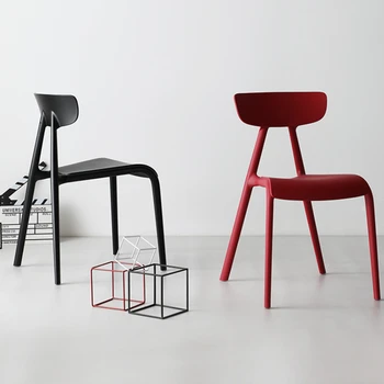 Moderne i Jednostavne Kreativna Kućanstvo Plastične Blagovaona Stolice, Moderan Stolica za odmor s leđa, Restoran kava skandinavski stolica