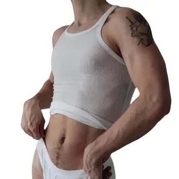 Modni godina однотонный prsluk za fitness u ožiljak, облегающий mišić vest, muški prsluk u ožiljak, pulover, sportska odjeća