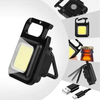 Multifunkcijski Prijenosni USB Punjiva džep radna Svjetiljka, led privezak za ključeve sa Штопором, Vanjski Kampiranje, Ribolov, Planinarenje