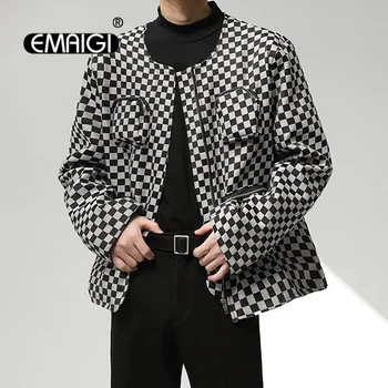 Muška pokrivač slobodna svakodnevni vintage jakna-teretni s okruglog izreza, nadvoji uličnu odjeću slavnih, moderan kaput u korejskom stilu, muška proljeće-jesen jakna