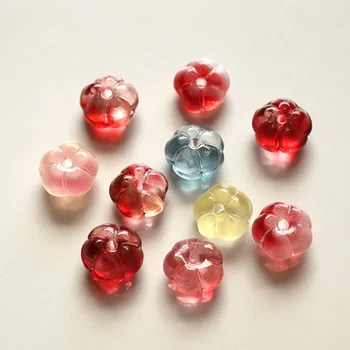 Nedavno, 100 kom., Рондель, oblik bundeve, 10 mm, Лэмпворк ručni rad, staklene perle za izradu nakita, obrta