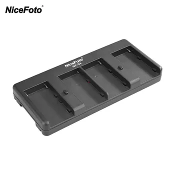 NiceFoto NP-04 NP-F Pretvarač baterije u V-Obliku adapter sa 4 utora za bateriju za Sony led pozadinsko osvjetljenje video