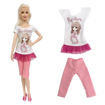 NK 1 kom. Roza Haljina Barbie Casual Modna Odjeća Moderna Odjeća Odgovara Za Pribor za Barbie Lutke 1/6 BJD Diy Poklon