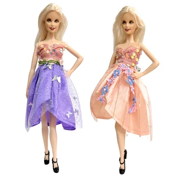NK 2 seta, moderan čipkan večernja haljina nepravilnog oblika, casual odjeća, Suknja za svaki dan za Barbie, pribor, lutka, poklon za djevojke, Igračka