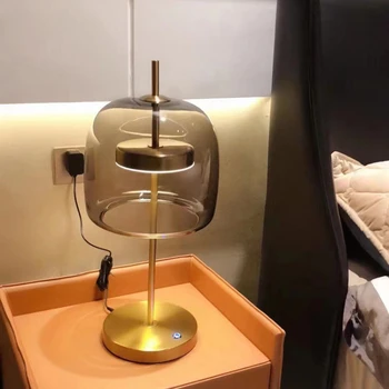 Nordijsko минималистичная lampe za spavaće sobe, modernu kreativno dnevni boravak, umjetničko staklo, topla noćni lampe