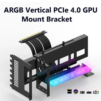 Nosač za grafičke kartice s pozadinskim osvjetljenjem RGB, vertikalni nosač grafičke kartice sa adapterom PCI-E 4.0 X16, kabel adapter 5V 3PIN ARGB, računalna oprema