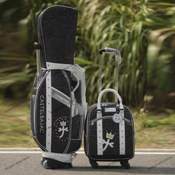 NOVA bijela/crna standardna torba CASTELBAJAC Golf Torba za golf s valjka proklizavanja