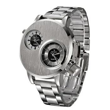 Nove Muške kvarcni sat 2023, Originalni ručni sat s remenom od nehrđajućeg čelika za muškarce, srebrni poslovne mens Relogio Masculino