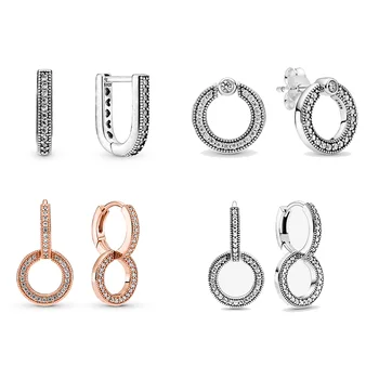 Nove naušnice-prsten od 925 sterling srebra u formi U obliku igle u obliku Pan-stil za Žene, piercing uha, naušnice-karanfil 