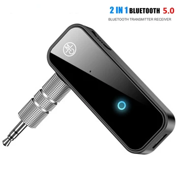 Novi Bluetooth 5,0 Predajnik Prijemnik 2 In1 Bežični Adapter 3.5mm Audio AUX Adapter za Auto Audio Glazbe Aux Handsfree Slušalice