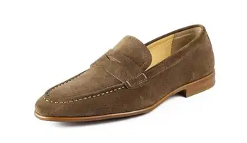 Novi modni muške cipele od nubuk, prozračna cipele bez-uvezivanje od prave kože za muškarce, casual cipele, лоферы
