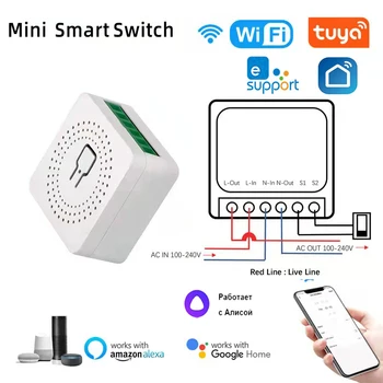 Novi Wifi/ZigBee Mini Smart Switch 16A DIY Prekidači za Svjetlo 2-Smjerni Bežični Pametna Kuća s Tuya Smart Life Alexa Alice Google