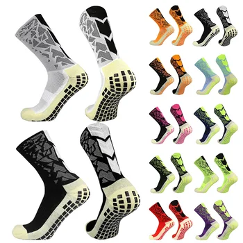 Novi камуфляжные sportske čarape za vježbanje na otvorenom, впитывающие znoj nogometne čarape, нескользящие silikon nogometne čarape