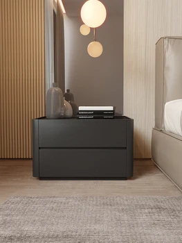Noćni ormarić u skandinavskom stilu, minimalistički moderan, jednostavan luksuzan stalak za prtljagu, osnovna spavaća soba, minimalistički mali stolić