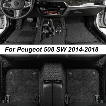 Običaj luksuzni tepisi za Peugeot 508 SW 2014-2018 BEZ bora Auto-tepisi pribor, Rezervni dijelovi za enterijer komplet