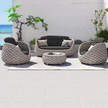Običaj ulični kauč u Kombinaciji za dvorišta nordijska šetnja villa Vrt Terasa ротанговое stolica Ulica model Soba Sunčana soba ratana