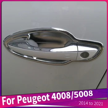 od 2014 do 2021 godine Za Peugeot 4008 5008 Auto Obloge Na Olovke Vanjske strane Vrata Kromirana ABS Okvir Poklopca Zdjelu Izvana Vrata