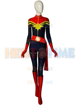 Odijelo Carol Дэнверс Cosplay odijelo od Spandex za djevojčice Ženski superheroj Зентай body za odrasle osobe/Djeca