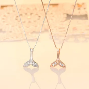Ogrlice s ovjesom od 925 sterling srebra za žene, ogrlice s ovjesom od kubni cirkonij, večernje fin nakit, Novi dolazak