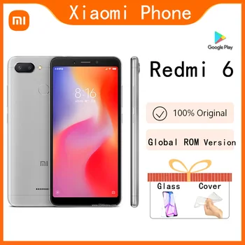 Originalni Xiaomi smartphone Redmi 6 /6A/Redmi 7 3GB 32GB/4GB 64GB celular googleplay sa otiscima prstiju, восьмиядерный Globalni Rom-4G