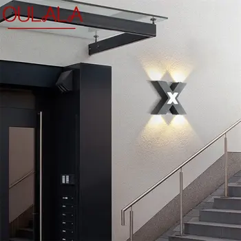 OULALA Vanjska Zidna Svjetiljka Moderni Led Svjetiljka-Bra Vodootporan IP65 X Abažur Dekorativne Za Dom Trijem Vile