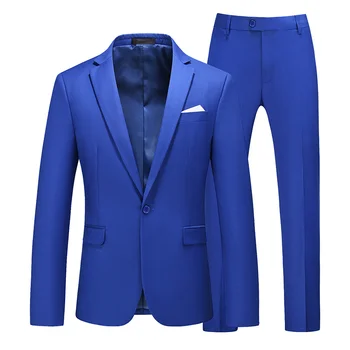 Poslovne muško odijelo 2023 živih boja, приталенный: Sako + hlače, komplet od 2 predmeta, Vjenčanje smoking, Odijelo mladoženje