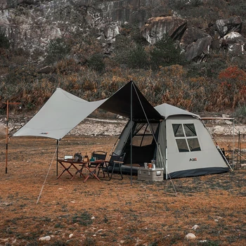 Potpuno automatski šator, vinil krov, ugrađeni Vanjski zgodan kamp, zaštita od kiše, noćenje u divljini, Kompletna oprema