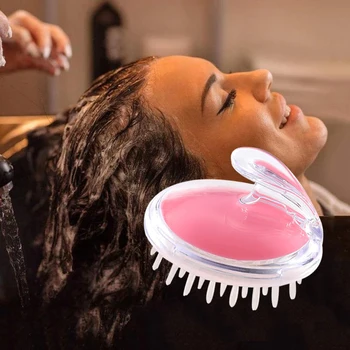 Potrošačke šampon za glavu i masažna četka, silikon hvatanje za glavu za odrasle, muški šampon i masažna četka za kosu meridian za kožu glave