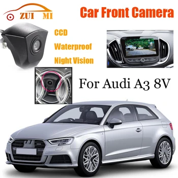 Prednja strana automobila parking CCD kamera night vision sa logom Širok 170 ° vodootporne za Audi A3 8V 2013-2018