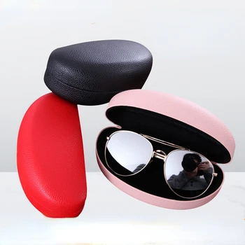 Prijenosni mini-однотонный torbica za sunčane naočale, antistresne kožna torbica za naočale, tvrd okvira, vodootporan okvira za naočale, Pribor za naočale