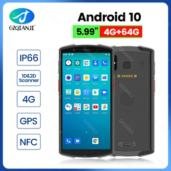 Prijenosni PDA Android 10 Solidne POS-terminal 2D barkod čitač Čitač 6602 4G WiFi Bluetooth NFC PDA Kolektor podataka