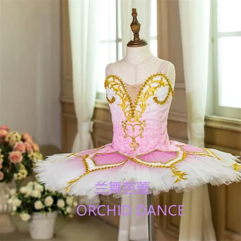 Prikaz Visokokvalitetnih Profesionalnih Baletne Kostima-Paketi Za Odrasle Djevojke S Ružičastim Ptica Prilagođene Veličine