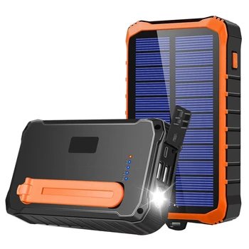 Priručnik baterija solarne energije 12000 mah, prijenosni punjač za mobilni telefon, led svjetiljka vanjska spasilačkih alata