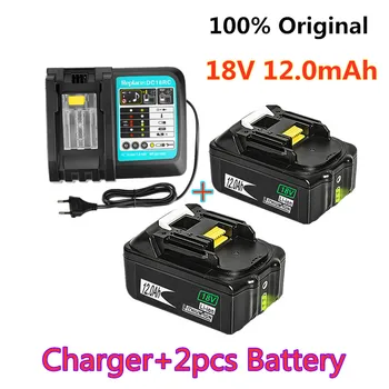 Punjiva baterija 12000 mah Li-Ion Baterija Izmjenjiva Baterija za Napajanje za 18 MAKITA BL1880 BL1860 BL1830батарея + Punjač 3A