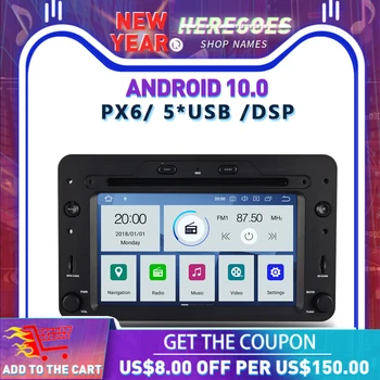 PX6 DSP IPS Android 10,0 4G + 64G Auto DVD player, GPS, Radio RDS Carplay Bluetooth 5,0 Za Alfa Romeo Brera 159 Sportwagon Spider