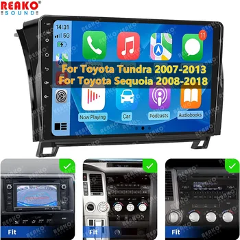 REAKOSOUND Android Za Toyota Tundra XK50 2007-2013 Sequoia XK60 2008-2017 Auto Radio Media Player Navi Stereo GPS