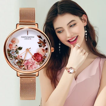 Reloj de malla de acero inoxidable para mujer, pulsera ultrafina de lujo, mobilne telefone chino