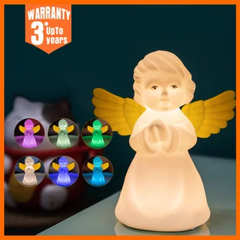 RGB Angel Night Light Punjiva lampa za noćni dar djeci za rođendan, Božić je dar, led mali stolić, home dekor za spavaću sobu