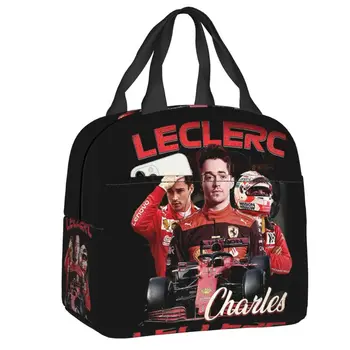 Ručak-boks Formula One Leclerc Charles za žene, термосумка za ланча s hranom izolacijom, torbe za školu torbe za piknik