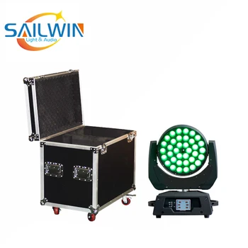 Sailwin Scenic Lampa 36x18 W 6в1 RGBAW UV LED ZOOM Wash Kreće Glavobolja Lampa Za Diskoteke i Zurke Powercon S Кейсом Za Let