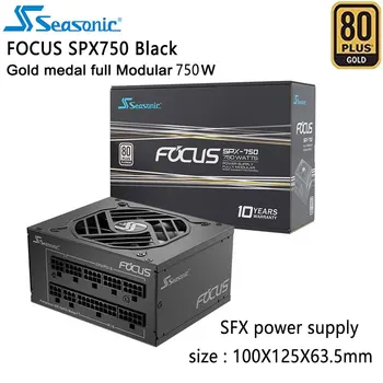 Seasonic FOCUS SPX750W Crni Blok za napajanje SFX 750 W Zlatna Medalja 80 PLUS 10 cm Intelektualni Blok za Napajanje ventilatora sa Kontrolom temperature