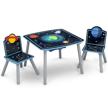 Set drvenih stolova i stolica Delta Children Space Adventures Kids sa skladištem, certifikat Greenguard Gold