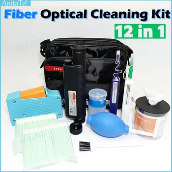 Set za čišćenje optičkih vlakana FTTH, kazeta za čišćenje optičkih vlakana za priključke FC SC ST LC MU, mikroskop, 400 puta alat za čišćenje optičkih vlakana