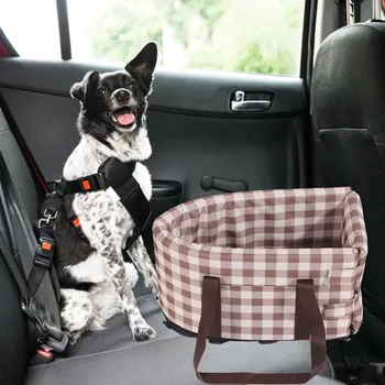 Sjedalo za psa, na središnjoj konzoli, prijenosni pokretna siguran auto-naslon za ruku, klupa za nošenje pasa za male pse i Mačke