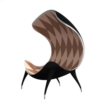 Skandinavska umjetničko kreativno балетное stolica modernog oblika od stakla sa visokim naslonom za leđa za odmor