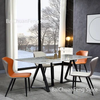 Skandinavski blagovaona stolice jednostavan luksuzni obiteljski moderna stolica s jednostavnim leđa Modni постмодернистский željezni stol, stolice, kuhinjski namještaj