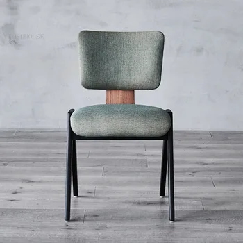 Skandinavski Blagovaona stolice od umjetne kože za objedovanje, stol stolica za odmor, retro Dizajn home kava stolica od punog drveta