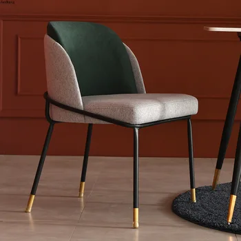 Skandinavski blagovaona stolice, slabo Luksuzna moderna osnovna naslon, fotelja za odmor u restoranu, Jednostavan radni stol Godlen American, Kreativni