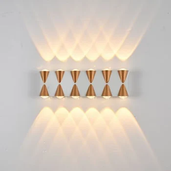 Skandinavski led zidna svjetiljka vanjska vodootporan vrtna rasvjeta, Aluminij AC86-265, interna spavaća soba, dnevni boravak, Stubište, predsoblje, zidne lampe